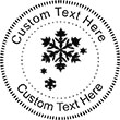 Snow-1 Embossing Seal. Choose your mount and view your custom text in a live preview. Find all your custom embossing needs at atozstamps.com