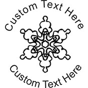 Snow-2 Embossing Seal. Choose your mount and view your custom text in a live preview. Find all your custom embossing needs at atozstamps.com