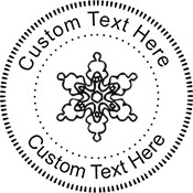 Snow-2 Embossing Seal. Choose your mount and view your custom text in a live preview. Find all your custom embossing needs at atozstamps.com
