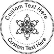 Snow-2 Embossing Seal. Choose your mount and view your custom text in a live preview. Find all your custom embossing needs at atozstamps.com