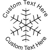 Snow-3 Embossing Seal. Choose your mount and view your custom text in a live preview. Find all your custom embossing needs at atozstamps.com