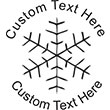 Snow-3 Embossing Seal. Choose your mount and view your custom text in a live preview. Find all your custom embossing needs at atozstamps.com