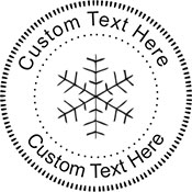 Snow-3 Embossing Seal. Choose your mount and view your custom text in a live preview. Find all your custom embossing needs at atozstamps.com