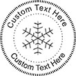 Snow-3 Embossing Seal. Choose your mount and view your custom text in a live preview. Find all your custom embossing needs at atozstamps.com