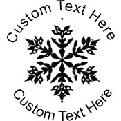 Snow-3 Embossing Seal. Choose your mount and view your custom text in a live preview. Find all your custom embossing needs at atozstamps.com