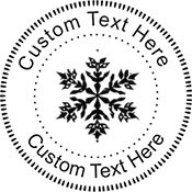 Snow-4 Embossing Seal. Choose your mount and view your custom text in a live preview. Find all your custom embossing needs at atozstamps.com