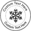 Snow-4 Embossing Seal. Choose your mount and view your custom text in a live preview. Find all your custom embossing needs at atozstamps.com