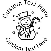 Snowman Embossing Seal. Choose your mount and view your custom text in a live preview. Find all your custom embossing needs at atozstamps.com