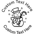 Snowman Embossing Seal. Choose your mount and view your custom text in a live preview. Find all your custom embossing needs at atozstamps.com