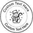 Snowman Embossing Seal. Choose your mount and view your custom text in a live preview. Find all your custom embossing needs at atozstamps.com