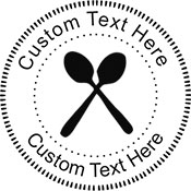 Spoons Embossing Seal. Choose your mount and view your custom text in a live preview. Find all your custom embossing needs at atozstamps.com