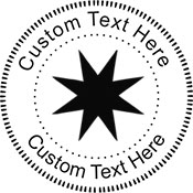 Star-2 Embossing Seal. Choose your mount and view your custom text in a live preview. Find all your custom embossing needs at atozstamps.com