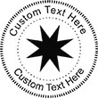 Star-2 Embossing Seal. Choose your mount and view your custom text in a live preview. Find all your custom embossing needs at atozstamps.com