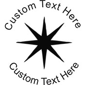 Star-3 Embossing Seal. Choose your mount and view your custom text in a live preview. Find all your custom embossing needs at atozstamps.com