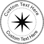 Star-3 Embossing Seal. Choose your mount and view your custom text in a live preview. Find all your custom embossing needs at atozstamps.com