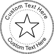 Star Embossing Seal. Choose your mount and view your custom text in a live preview. Find all your custom embossing needs at atozstamps.com