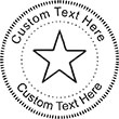 Star Embossing Seal. Choose your mount and view your custom text in a live preview. Find all your custom embossing needs at atozstamps.com