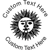 Sun-1 Embossing Seal. Choose your mount and view your custom text in a live preview. Find all your custom embossing needs at atozstamps.com