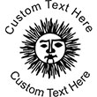 Sun-1 Embossing Seal. Choose your mount and view your custom text in a live preview. Find all your custom embossing needs at atozstamps.com