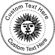 Sun-1 Embossing Seal. Choose your mount and view your custom text in a live preview. Find all your custom embossing needs at atozstamps.com