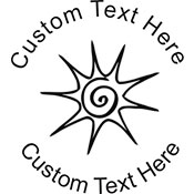 Sun-2 Embossing Seal. Choose your mount and view your custom text in a live preview. Find all your custom embossing needs at atozstamps.com