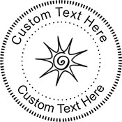Sun-2 Embossing Seal. Choose your mount and view your custom text in a live preview. Find all your custom embossing needs at atozstamps.com