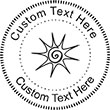 Sun-2 Embossing Seal. Choose your mount and view your custom text in a live preview. Find all your custom embossing needs at atozstamps.com