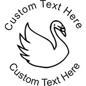 Swan-1 Embossing Seal. Choose your mount and view your custom text in a live preview. Find all your custom embossing needs at atozstamps.com