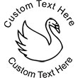 Swan-1 Embossing Seal. Choose your mount and view your custom text in a live preview. Find all your custom embossing needs at atozstamps.com