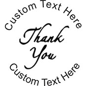 Thank You Embossing Seal. Choose your mount and view your custom text in a live preview. Find all your custom embossing needs at atozstamps.com