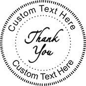 Thank You Embossing Seal. Choose your mount and view your custom text in a live preview. Find all your custom embossing needs at atozstamps.com
