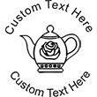 Teapot Embossing Seal. Choose your mount and view your custom text in a live preview. Find all your custom embossing needs at atozstamps.com