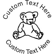 Teddy Embossing Seal. Choose your mount and view your custom text in a live preview. Find all your custom embossing needs at atozstamps.com