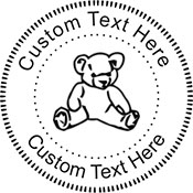 Teddy Embossing Seal. Choose your mount and view your custom text in a live preview. Find all your custom embossing needs at atozstamps.com