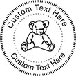 Teddy Embossing Seal. Choose your mount and view your custom text in a live preview. Find all your custom embossing needs at atozstamps.com