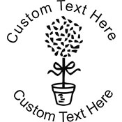 Topiary Embossing Seal. Choose your mount and view your custom text in a live preview. Find all your custom embossing needs at atozstamps.com