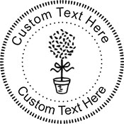 Topiary Embossing Seal. Choose your mount and view your custom text in a live preview. Find all your custom embossing needs at atozstamps.com