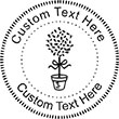 Topiary Embossing Seal. Choose your mount and view your custom text in a live preview. Find all your custom embossing needs at atozstamps.com