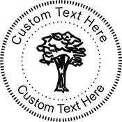 Tree Embossing Seal. Choose your mount and view your custom text in a live preview. Find all your custom embossing needs at atozstamps.com