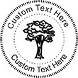 Tree Embossing Seal. Choose your mount and view your custom text in a live preview. Find all your custom embossing needs at atozstamps.com