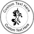 Unicorn Embossing Seal. Choose your mount and view your custom text in a live preview. Find all your custom embossing needs at atozstamps.com