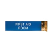 2 in. x 8 in. Gold Aluminum Corridor Sign