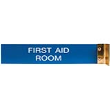 2 in. x 10 in. Gold Aluminum Corridor Sign