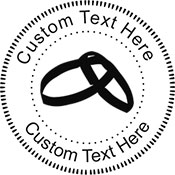 WedRing Embossing Seal. Choose your mount and view your custom text in a live preview. Find all your custom embossing needs at atozstamps.com