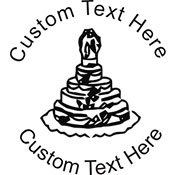 WedCake Embossing Seal. Choose your mount and view your custom text in a live preview. Find all your custom embossing needs at atozstamps.com