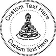 WedCake Embossing Seal. Choose your mount and view your custom text in a live preview. Find all your custom embossing needs at atozstamps.com