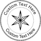 XMASSTAR-1 Embossing Seal. Choose your mount and view your custom text in a live preview. Find all your custom embossing needs at atozstamps.com