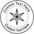 XMASSTAR-1 Embossing Seal. Choose your mount and view your custom text in a live preview. Find all your custom embossing needs at atozstamps.com