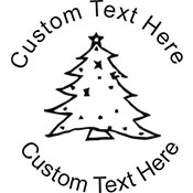 XMASTREE-1 Embossing Seal. Choose your mount and view your custom text in a live preview. Find all your custom embossing needs at atozstamps.com