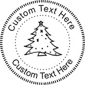 XMASTREE-1 Embossing Seal. Choose your mount and view your custom text in a live preview. Find all your custom embossing needs at atozstamps.com